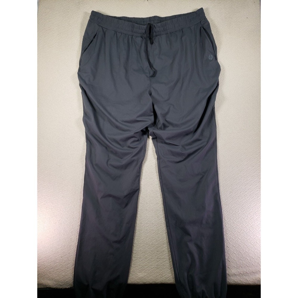 Hodo Sports Pants Mens 3XL Gray Drawstring High Rise Elastic Hem Polyester